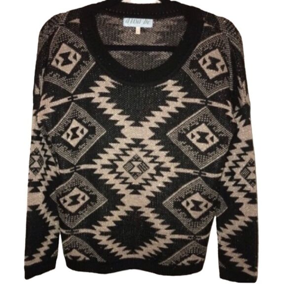 Vintage Black & Gold Geometric Sweater Small New - Picture 4 of 11